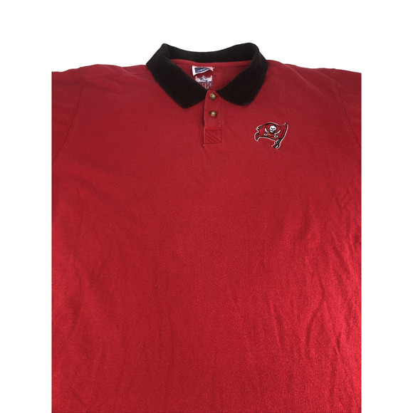 Vintage adidas NFL Tampa Bay Buccaneers Men's Polo 2XL Red Short Sleeve Football - Picture 3 of 13